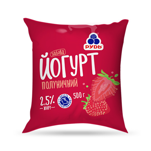 Йогурт питний РУДЬ полуниця, 2,5%, 500 г